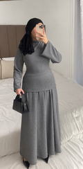 Ensemble Amira gris cintré